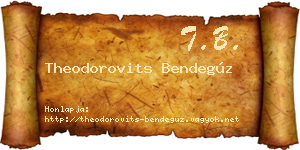 Theodorovits Bendegúz névjegykártya